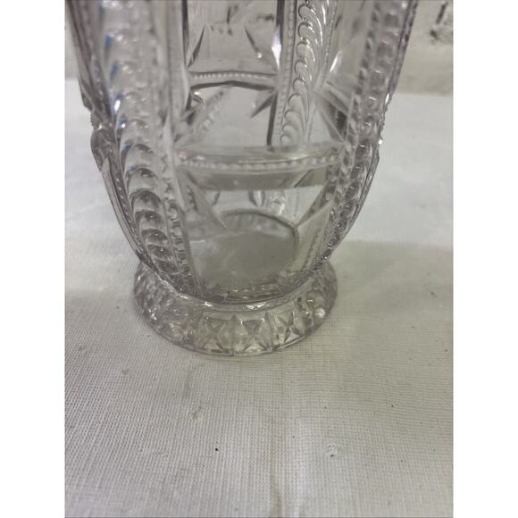 Antique Celery Vase US GLASS c1891. Feather Plume & Block. Excellent Condition. - Picture 5 of 9